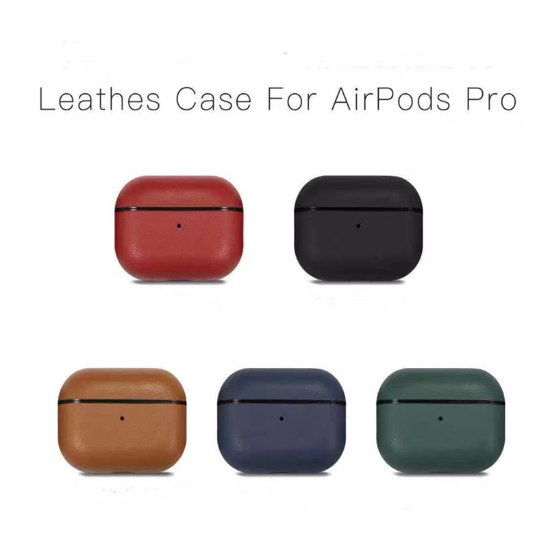 Airpods Pro bőr tok, valódi retro olajviasz őrült ló bőr tok, teljesen kézzel készített, elülső LED látható, (sötétbarna)